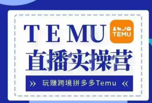Temu直播实战营,玩赚跨境拼多多Temu,国内电商卷就出海赚美金-88共享