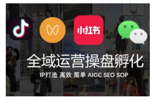 全域运营操盘(抖音+私域+小红书)，IP打造高效简单-88共享