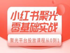 小红书聚光零基础实战,聚光平台投放课程从0到1-88共享