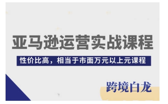 亚马逊运营实战课程，亚马逊从入门到精通，性价比高，相当于市面万元以上元课程-88共享