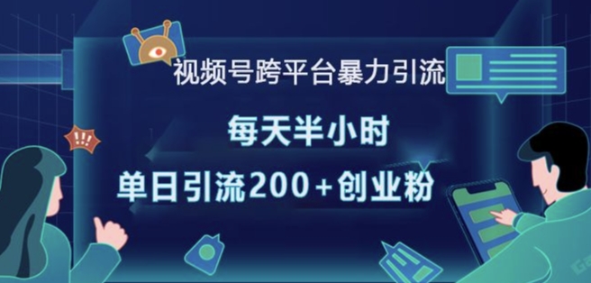 视频号跨平台暴力引流，每天半小时，单日引流200+精准创业粉-88共享