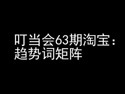 《淘宝天猫打爆班》原创高阶技术第63期，趋势词矩阵技术和玩法-88共享