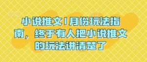小说推文1月份玩法指南，终于有人把小说推文的玩法讲清楚了!-88共享
