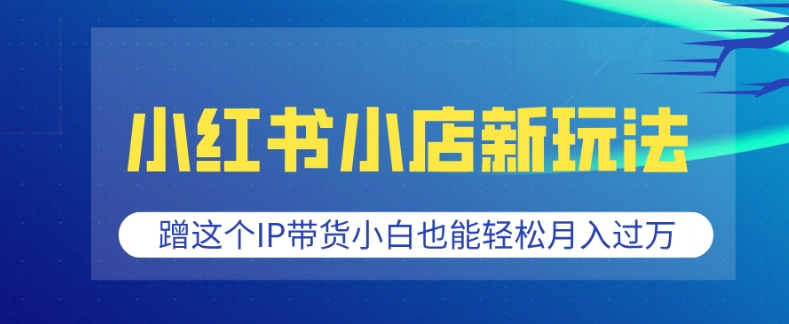 小红书小店新玩法，蹭这个IP带货，小白也能轻松月入过W【揭秘】-88共享