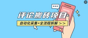 悟空采集评论搬砖_评论搬砖+自动采集【完整攻略】-88共享