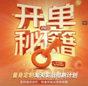 淘宝开单秘籍PRO,量身定制淘天实战陪跑计划,告别做店迷茫、快速突破运营瓶颈期-88共享