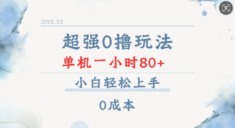 超强0撸玩法 录录数据 单机 一小时轻松80+ 小白轻松上手 简单0成本【仅揭秘】-88共享