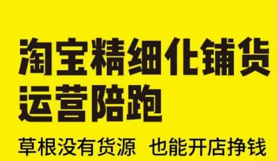 淘宝精细化铺货运营陪跑(部分更新至2025)，草根没有货源 也能开店挣钱-88共享