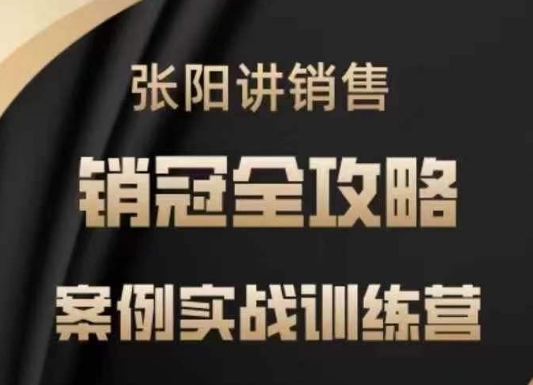 张阳讲销售实战训练营，​案例实战训练，销冠全攻略-88共享