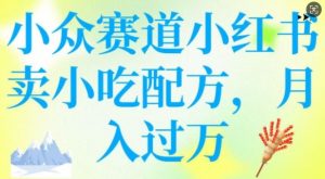 小众赛道小红书卖小吃配方,操作简单,月入过W-88共享