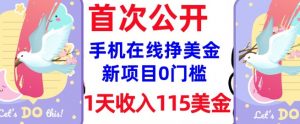 在线挣美金新项目,0门槛,1天收入115美刀,无脑操作,真正被动收入-88共享