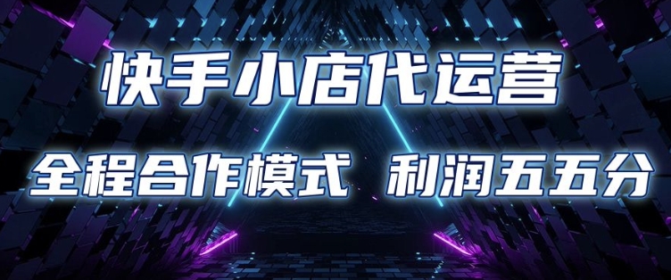 快手小店代运营 限时托管计划 合作模式 利润五五分成【揭秘】-88共享