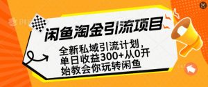 闲鱼淘金私域引流计划，从0开始玩转闲鱼，副业也可以挣到全职的工资-88共享