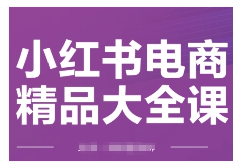 小红书电商精品大全课，快速掌握小红书运营技巧，实现精准引流与爆单目标，轻松玩转小红书电商-88共享