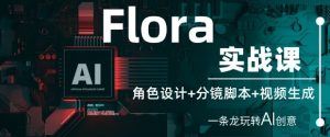 Flora实战课:角色设计+分镜脚本+视频生成,一条龙玩转AI创意-88共享