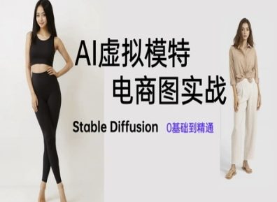 AI虚拟模特电商图实战，AI绘画Stable Diffusion 0基础到精通-88共享