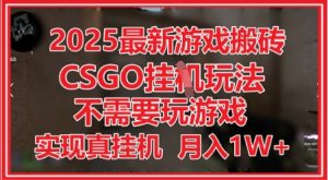 2025最新游戏搬砖,CSGO挂G,不需要玩游戏,实现真挂G,月入1W+【揭秘】-88共享