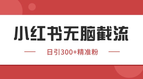小红书只要你有同行就能获客，独家野路子获客玩法，暴力截流【揭秘】-88共享