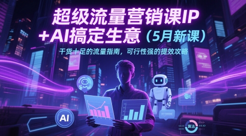 超级流量营销课IP+AI搞定生意（5月新课）干货十足的流量指南，可行性强的提效攻略-88共享