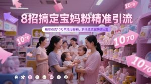 8招搞定宝妈粉精准引流,精准引流10万本地母婴粉,多渠道流量爆破玩法-88共享