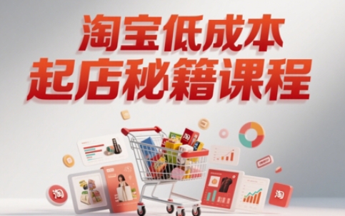 淘宝低成本起店系统课，助你快速起店，实现弯道超车-88共享