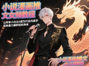 小说漫画推文女频教程,让所有小白从0成为行业内高手,简单暴力兼职轻松挣米-88共享