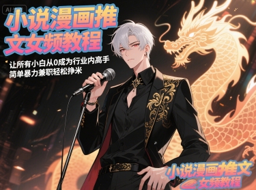 小说漫画推文女频教程，让所有小白从0成为行业内高手，简单暴力兼职轻松挣米-88共享