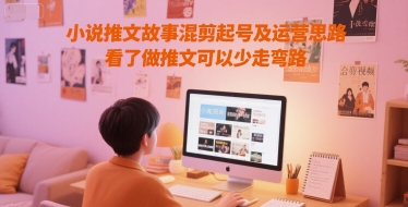 小说推文故事混剪起号及运营思路，看了做推文可以少走弯路-88共享