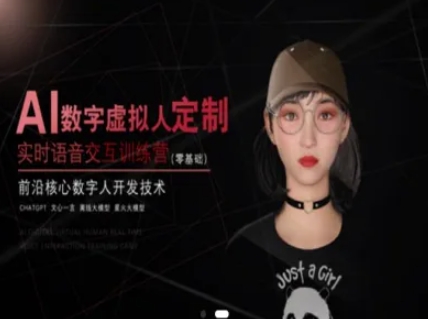 AI数字虚拟人定制，实时语音交互训练营（零基础），前沿核心数字人开发技术-88共享