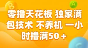 零撸天花板,独家满包技术 不养机 一小时撸满50+【揭秘】-88共享
