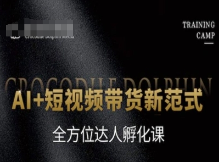 AI+短视频带货新范式，全方位达人孵化课-88共享
