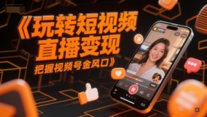 玩转短视频直播变现,把握视频号金风口-88共享