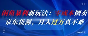 闲鱼暴利新玩法：零成本倒卖京东货源，月入过1W真不难-88共享