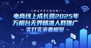 电商线上成长营2025年,万相台无界关键词推广-万相台无界精准人群推广-实打实亲囊相受-88共享