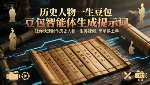 历史人物一生豆包智能体生成提示词，让你快速制作历史人物一生类视频，简单易上手-88共享
