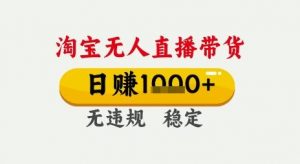 淘宝无人直播带货,日入多张,无需露脸无需说话,无违规无封号,只要一台电脑即可全天开播【揭秘】-88共享