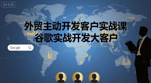 外贸主动开发客户实战课，谷歌实战开发大客户-88共享