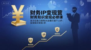 财务IP变现营,财务知识变现必修课,全方位助力财务从业者打造个人IP,实现知识变现-88共享