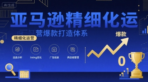 亚马逊精细化运营爆款打造体系，视频课+全套资料文档-88共享