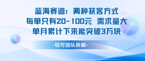 蓝海赛道：需求量大 单月累计下来能突破3W-88共享
