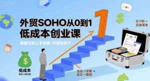 外贸SOHO从0到1低成本创业课,能够立刻上手实操与落地执行-88共享