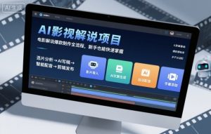 AI影视解说项目，电影解说爆款制作全流程，新手也能快速掌握-88共享