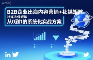 B2B企业出海内容营销+社媒矩阵,从0到1的系统化实战方案-88共享